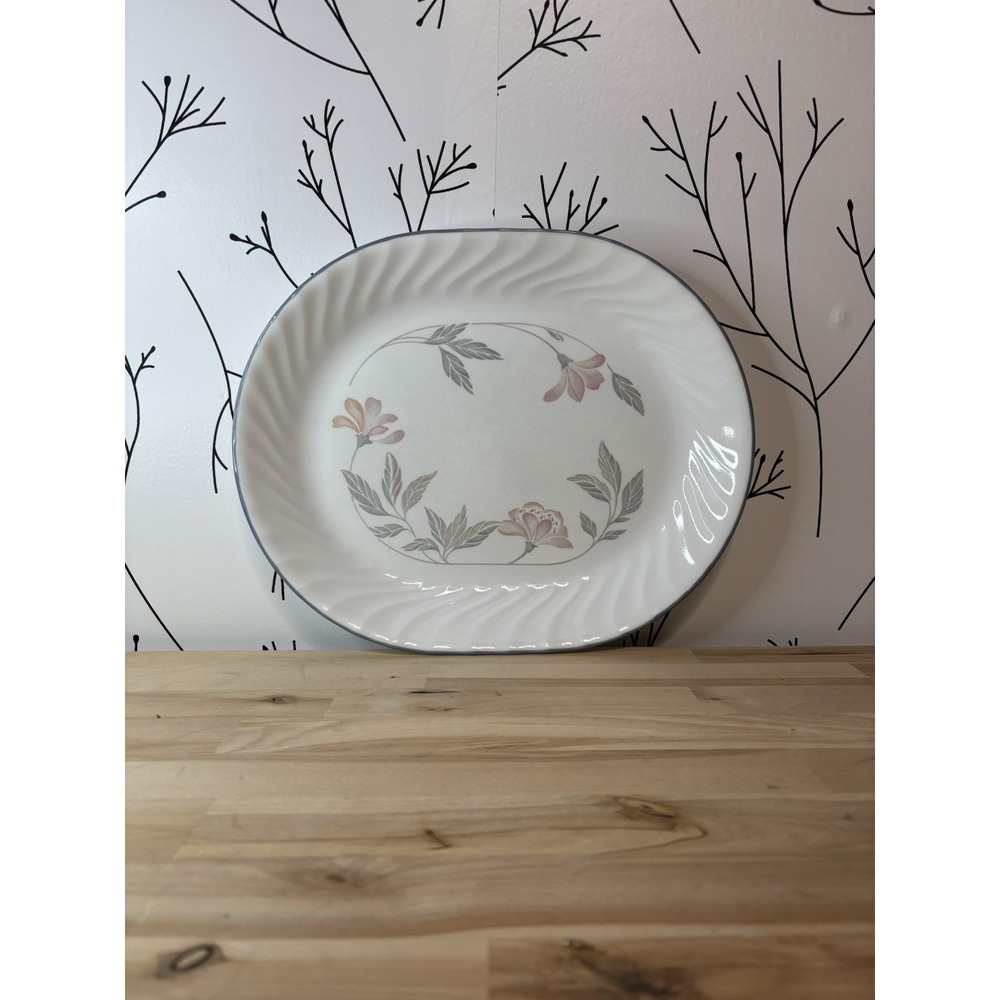 Pink Trio Pattern Corelle by‎ Corning Oval Platter 12"